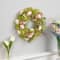 13&#x22; Green &#x26; Pink Easter Eggs with Butterflies Wreath